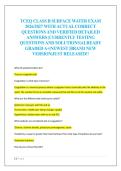 TCEQ CLASS B SURFACE WATER EXAM  2026&sol;2027 WITH ACTUAL CORRECT  QUESTIONS AND VERIFIED DETAILED  ANSWERS &vert;CURRENTLY TESTING  QUESTIONS AND SOLUTIONS&vert;ALREADY  GRADED A&plus;&vert;NEWEST &vert;BRAND NEW  VERSION&vert;JUST RELEASED&excl;&excl;