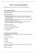 Grade 11 Accounting &ndash; Reconciliation&comma; Depreciation & Partnership Study Notes with Worked Examples