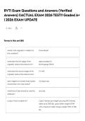 RVTI Exam Questions and Answers &lpar;Verified Answers&rpar; &vert;&vert;ACTUAL EXAM 2026 TEST&excl;&excl; Graded A&plus; &vert; 2026 EXAM UPDATE 