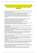Elementary Education Cert Test with all Correct & 100&percnt; Verified Answers &vert;Actual Complete Exam &vert;Already Graded A&plus;