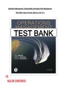 Operations Management&colon; Sustainability and Supply Chain Management 14th Edition - Heizer Test Bank - &lpar;Chapters 1 - 17&rpar;