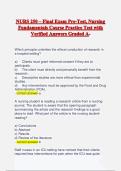 NURS 250 &ndash; Final Exam Pre-Test&comma; Nursing Fundamentals Course Practice Test with Answers