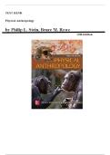 Test Bank  for Physical Anthropology 12th Edition by by Philip L&period; Stein &  Bruce M&period; Rowe &vert; Chapters 1-18 &vert; ISBN 9781259920400 &vert; Anthropology Exam Prep 2026&sol;2027