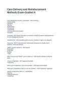 Care Delivery and Reimbursement Methods Exam-Graded A