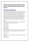 Protective Coating Specialist PCS Exam 2026 &vert; Latest Verified Questions and Detailed Correct Answers