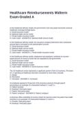 Healthcare Reimbursements Midterm Exam-Graded A