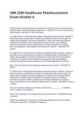 HIM 2330 Healthcare Reimbursement Exam-Graded A
