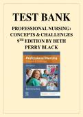 Test Bank for Professional Nursing&colon; Concepts & Challenges 9th Edition &ndash; Beth Perry Black &vert; Verified Exam Questions