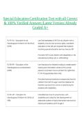 Special Education Certification Test with all Correct & 100&percnt; Verified Answers &vert;Latest Version &vert;Already Graded A&plus;
