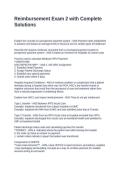 Reimbursement Exam 2 with Complete Solutions