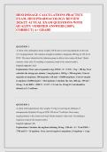 HESI Dosage Calculations Practice Exam&comma; HESI Pharmacology Review 2026&sol;27 &vert; Actual Exam Questions With Quality Verified Answers &lbrack;100&percnt; Correct&rsqb; A&plus; Grade