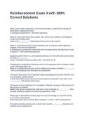Reimbursement Exam 3 with 100&percnt; Correct Solutions