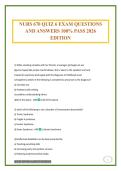 NURS 670 QUIZ 6 EXAM QUESTIONS AND ANSWERS 100&percnt; PASS 2026 EDITION