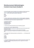 Reimbursement Methodologies Content Area Exam-Graded A