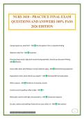 NURS 3410 - PRACTICE FINAL EXAM QUESTIONS AND ANSWERS 100&percnt; PASS 2026 EDITION
