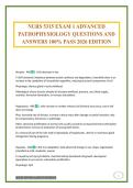 NURS 5315 EXAM 1 ADVANCED PATHOPHYSIOLOGY QUESTIONS AND ANSWERS 100&percnt; PASS 2026 EDITION
