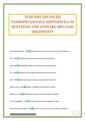 NURS 6501 ADVANCED PATHOPHYSIOLOGY MIDTERM EXAM QUESTIONS AND ANSWERS 100&percnt; PASS 2026 EDITION