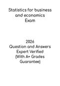 Statistics for Business and Economics &vert; Comprehensive Study Guide PDF