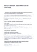 Reimbursement Test with Accurate Solutions