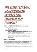 2026&sol;2027 Elite Women's Health Primary Care Test Bank &vert; NGN Protocol & Latest ACOG&sol;USPSTF Clinical Guidelines
