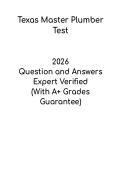 Texas Master Plumber Test &vert; Comprehensive Study Guide and Practice PDF