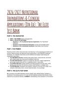 2026&sol;2027 Test Bank&colon; Nutritional Foundations & Clinical Applications &lpar;8th Edition&rpar; &vert; NGN Ready