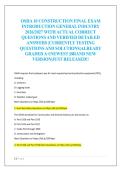 OSHA 10 CONSTRUCTION FINAL EXAM  INTRODUCTION GENERAL INDUSTRY  2026&sol;2027 WITH ACTUAL CORRECT  QUESTIONS AND VERIFIED DETAILED  ANSWERS &vert;CURRENTLY TESTING  QUESTIONS AND SOLUTIONS&vert;ALREADY  GRADED A&plus;&vert;NEWEST &vert;BRAND NEW  VERSION&vert;JUST RELEASED&excl;&excl;
