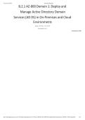 B&period;2&period;1 AZ-800 Domain 1&colon; Deploy and Manage Active Directory Domain Services &lpar;AD DS&rpar; in On-Premises and Cloud Environments