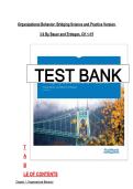 Test Bank - Organizational Behavior&colon; Bridging Science and Practice&comma; Version 3&period;0 - Bauer and Erdogan - Chapters 1 - 15