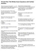 Private Pilot&colon; FAA Written Exam Questions with Verified Answers