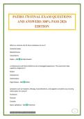 PATHO 370 FINAL EXAM QUESTIONS AND ANSWERS 100&percnt; PASS 2026 EDITION