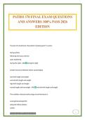 PATHO 370 FINAL EXAM QUESTIONS AND ANSWERS 100&percnt; PASS 2026 EDITION