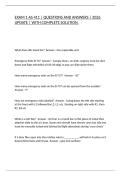 EXAM 1 AS 411 &vert; QUESTIONS AND ANSWERS &vert; 2026 UPDATE &vert; WITH COMPLETE SOLUTION&period;