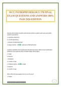 WCU PATHOPHYSIOLOGY 370 FINAL EXAM QUESTIONS AND ANSWERS 100&percnt; PASS 2026 EDITION