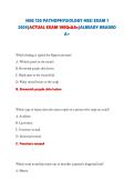 NSG 120 PATHOPHYSIOLOGY HESI EXAM 1 2026&vert;ACTUAL EXAM 100Qs&As&vert;ALREADY GRADED A&plus;