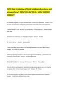 AYPO Real Estate Law of Contracts Exam Questions and answers New&excl;&excl; 2025&sol;2026 RATED A&plus; 100&percnt; VERIFIED CORRECT