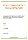 PEARSON VUE&colon; PROPERTY INSURANCE PRACTICE EXAM QUESTIONS AND ANSWERS 100&percnt; PASS 2026 EDITION