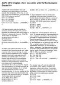 AAPC CPC Chapter 4 Test Questions with Verified Answers Graded A&plus;