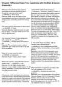 Chapter 10 Review Exam Test Questions with Verified Answers Graded A&plus;