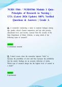 NURS 5366 &sol; NURS5366 Module 1 Quiz&ndash; Principles of Research in Nursing &vert; UTA &lpar;Latest 2026 Update&rpar; 100&percnt; Verified Questions & Answers &vert; Grade A