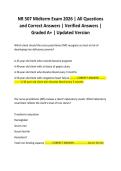 NR 507 Midterm Exam 2026 &vert; All Questions and Correct Answers &vert; Verified Answers &vert; Graded A&plus; &vert; Updated Version