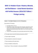 BIOD 121 Module 4 Exam&colon; Vitamins&comma; Minerals&comma; and Fluid Balance &ndash; Actual Newest Questions with Verified Answers &lpar;2026&sol;2027 Edition&rpar; &ndash; Portage Learning
