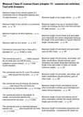Missouri Class E License Exam &lpar;chapter 15 - commercial vehicles&rpar; Test with Answers