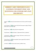 ROBERT CAREY MIDTERM EXAM 2 - CLEMSON UNIVERSITY&sol;POSC 1010 QUESTIONS AND ANSWERS 100&percnt; PASS 2026 EDITION