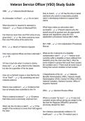 Veteran Service Officer &lpar;VSO&rpar; Study Guide