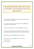 RED CROSS INSTRUCTOR TEST EXAM QUESTIONS AND ANSWERS 100&percnt; PASS 2026 EDITION