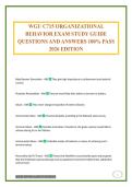 WGU C715 ORGANIZATIONAL BEHAVIOR EXAM STUDY GUIDE QUESTIONS AND ANSWERS 100&percnt; PASS 2026 EDITION