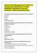General Pest Management&colon; A Guide For Commercial Applicators 7A Exam 2026&sol;2027 &vert; Complete Questions & Correct Answers &vert;&vert; 100&percnt; Guaranteed Pass