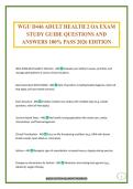 WGU D446 ADULT HEALTH 2 OA EXAM STUDY GUIDE QUESTIONS AND ANSWERS 100&percnt; PASS 2026 EDITION
