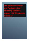 Test Bank for Anatomy and Physiology&comma; 2nd Edition by OpenStax chapter 1-28 All complete&comma; Graded A&plus;